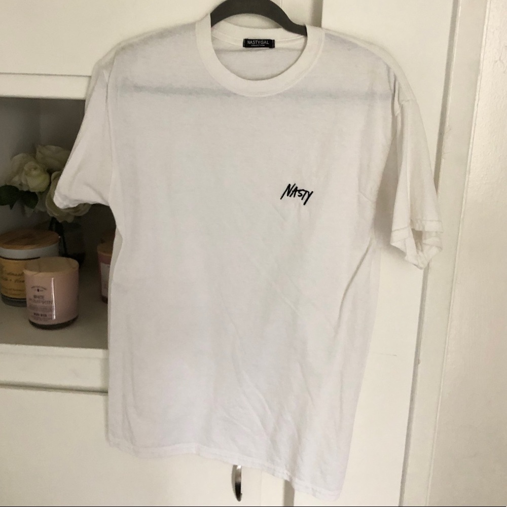 Nasty Gal White Nasty T-Shirt Top